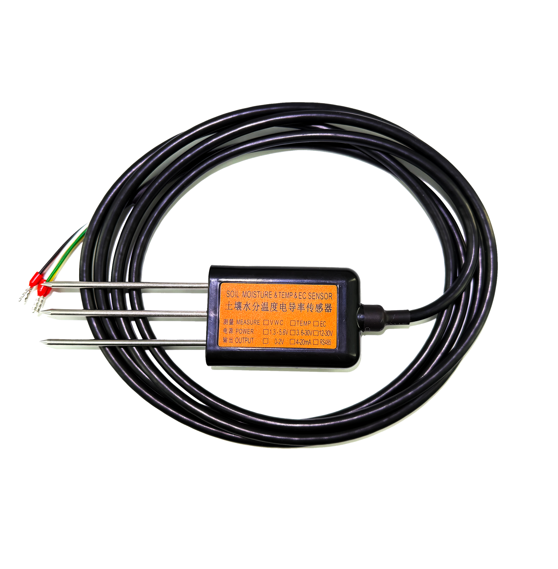 MEC10 Soil Moisture&Temperature&EC Sensor. Soil Water Content Sensor. RS485 / 0-2V interface